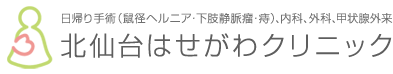 日帰り手術（鼠径ヘルニア・下肢静脈瘤・痔）、内科、外科、甲状腺外来 北仙台はせがわクリニック